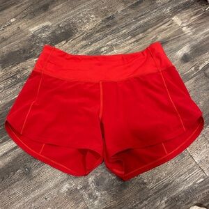 Lululemon Red Hotty Hot Shorts